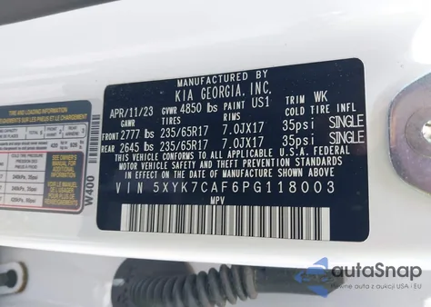 2023 Kia Sportage X-Pro from USA, damaged, VIN 5XYK7CAF6PG118003